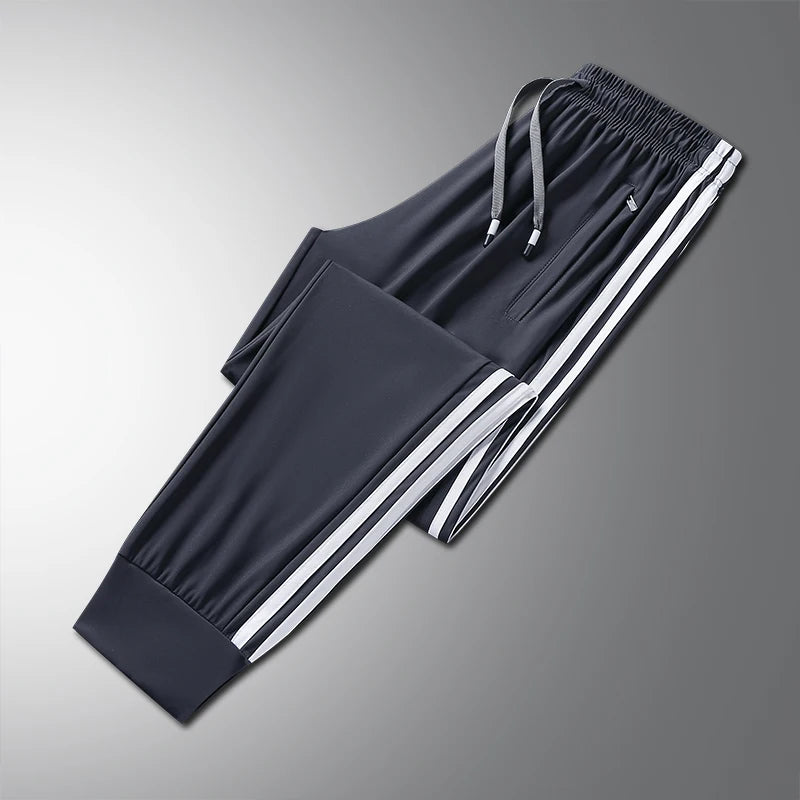 Men's Ice Silk Plus Size Jogger Trousers – Ultra-Thin Breathable Sports Pants M-8XL