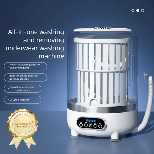 Multifunctional Portable Rechargeable Mini Washing Machine with Dehydration Baby Clothes Underwear Socks Wireless Laundry Cup