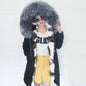 Maomaokong 2022 Winter Long Jacket Real Fur Coat Women Clothes Large Fur Collar Detachable Natural Fox Lining Parkas Leather Fur