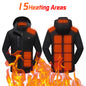 Winter USB Heated For Jacket Electric Heating Warm Clothes Motorcycle Camping Ski Combat Outdoor Sports Apparel