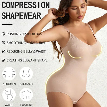 1 Stück nahtloser formgebender Bodysuit, Bauchkontrolle Po-Lifting Body Shaper, Damen-Unterwäsche & Shapewear