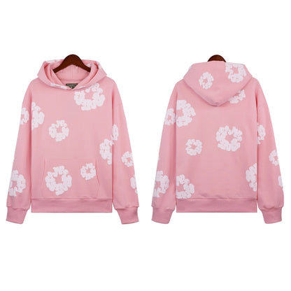 Hoodie Cross border European and American Hot selling Cotton Foam Printed Tears Hoodie Men's and Women's Hoodies