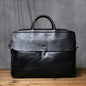 Echtes Leder Herren Aktentasche Vintage Natur Rindsleder Handtasche Große Kapazität Umhängetasche Lässige Mode Computertasche
