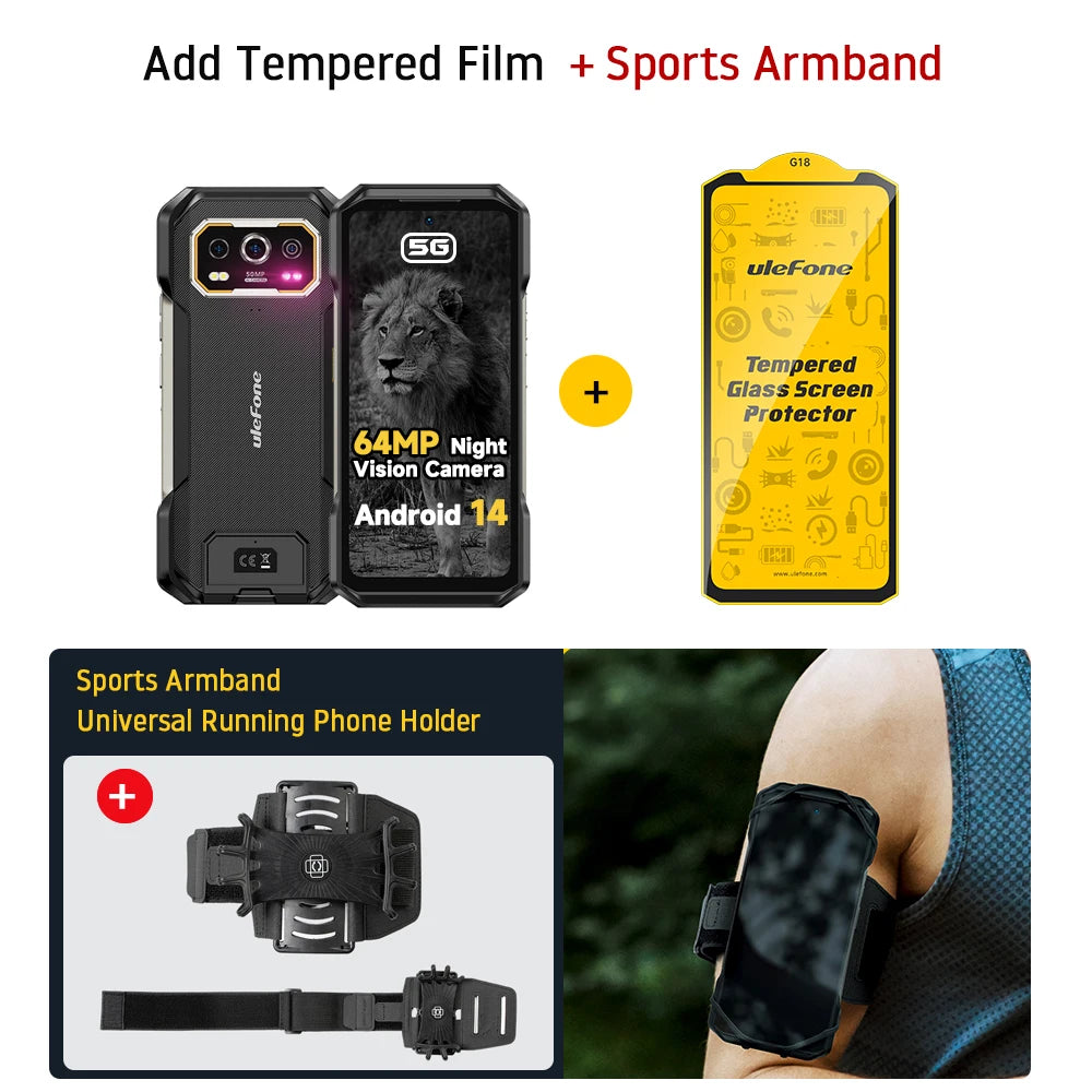 Teglex Ulefone Armor 27 Pro 5G Robustes Smartphone | 10600mAh | 64MP Nachtsicht | 24GB | IP68