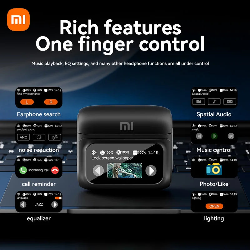 Xiaomi ANC Kabellose Kopfhörer Bluetooth-Ohrhörer Touchscreen AirPods-Steuerung Aktive Geräuschunterdrückung In-Ear-Kopfhörer Integriertes Mikrofon
