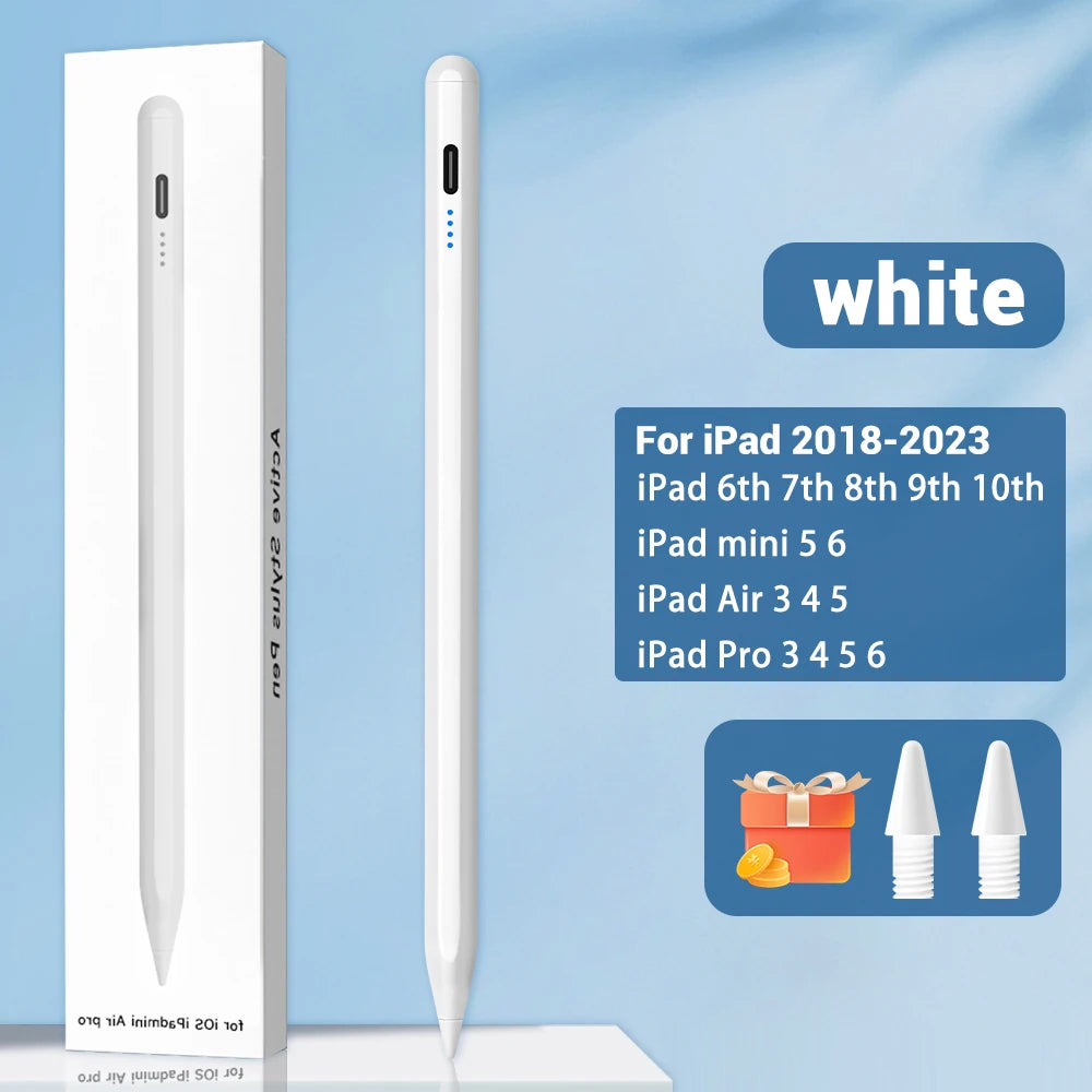 For iPad Pencil 2 1 Palm Rejection Power Display iPad Accessories iPad 2022 2021 2020 2019 2018 Pro 11 12.9 Air Mini Stylus Pen