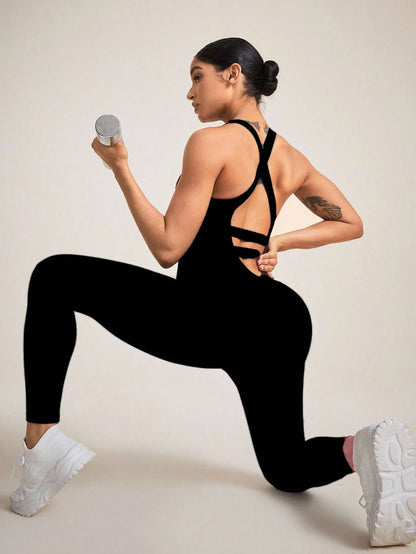 Nahtloser Shapewear-Body für Damen mit Bauchkontrolle, rückenfreier Body Shaper mit überkreuzten Trägern, Damenunterwäsche & Shapewear