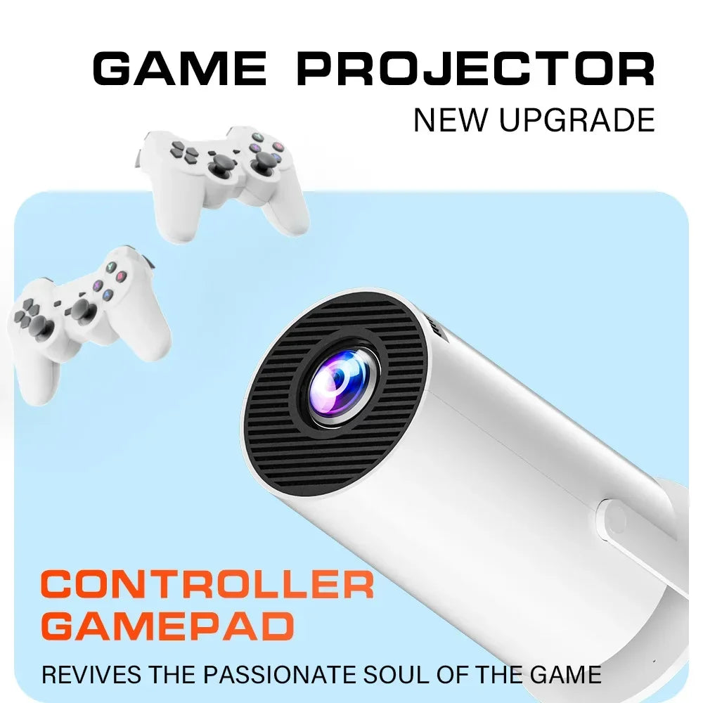 2025 M300 MAX Retro game consoles Android 11 Portable 3D game Projector with Two Handle RK3326 1080p BT5.4 4K Smart Home Theater