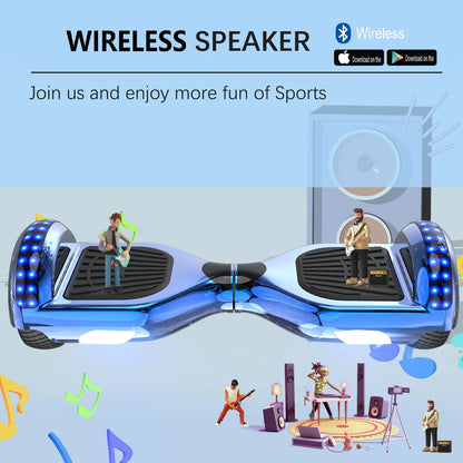 RCB 6.5" Hoverboard with Bluetooth Speaker & LED Lights