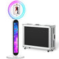 Portable iPad Photo Booth Stand with RGB Fill Light for Wedding Birthday Party Events Selfie Booth Kit for Tablet Flight Case