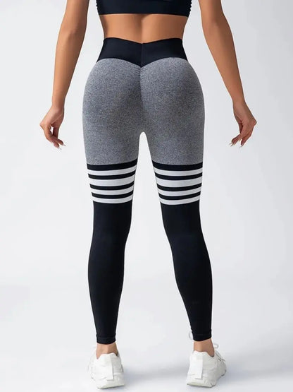 Women Gym V-back Line Yoga Pants Butt Lifting Fitness Athletic Workout Scrunch Leggings Outdoor Sports Tights