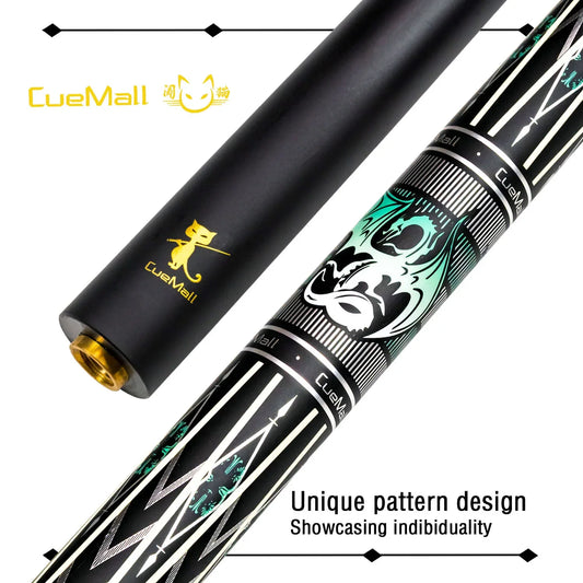 12.75mm Low Deflection Glass Fiber Shaft Pool Cue Maple Butt with Stainless Steel Quick Release Joint and Multi-Layer Tip