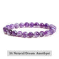 JD Natursteinperlen Armband Amethyst Tigerauge Kristall Quarz Achat Edelstein Perlen Armreifen Damen Herren Reiki Heilung Schmuck Geschenk