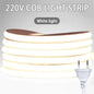 220v Led Ribbon Adhesive High Brightness COB Led Strip for Room Led Strip Flexible Ribbon for Outdoor Garden Lighting