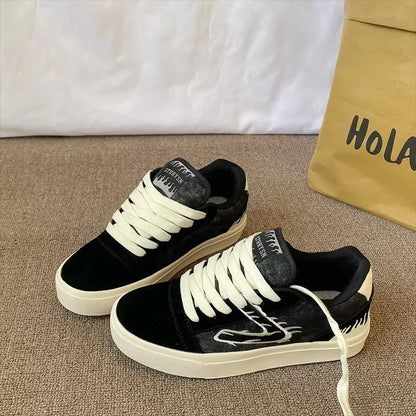 Design Sensation Herren Schwarz Weiß Board Schuhe Frühling 2026 Neuer Stil Paar Passende Sport Low Top Freizeit Sneaker Atmungsaktiv