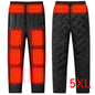 Heated Pants for Men Women, Thick Electric 10 Zones Heating Trousers Winter Outdoor Warm Thermal Trousers (Battery Not Included)