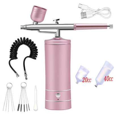 Airbrush Nail Art Painting Kit with Compressor Mini Airbrush for Nail Art Cake Painting Portable Hand Sprayer Gun Airbrush Nail