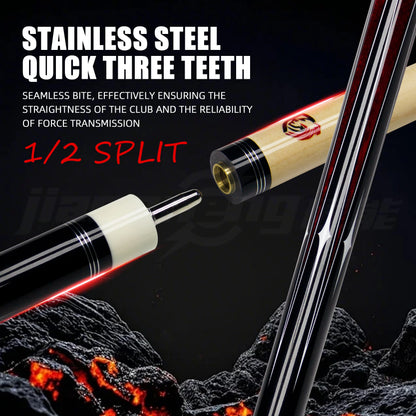 Shield Leopard Professioneller Pool Queue Ahornholz 1/2 zweiteiliges Design Uni-loc Schnellverschluss 13mm Anti-Warping Queue-Spitze mit mattem Griff
