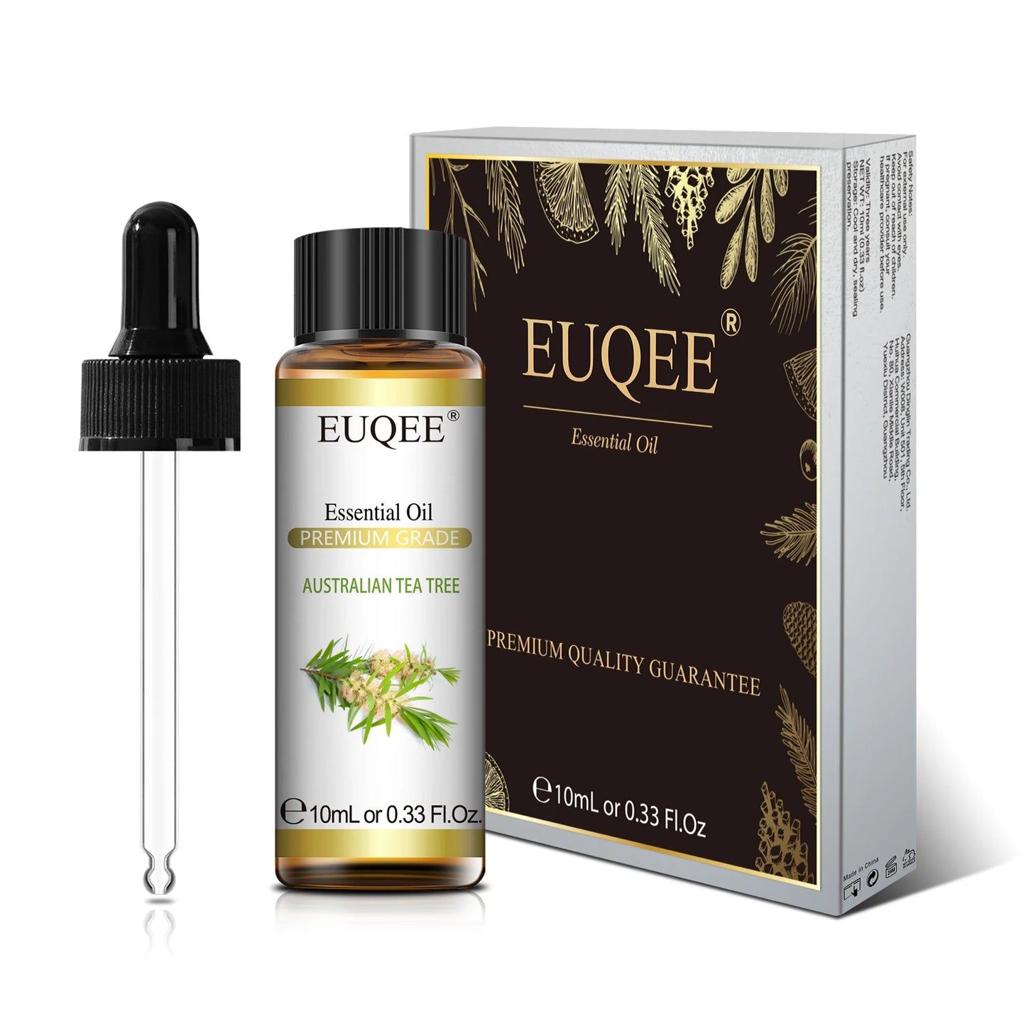 EUQEE 10ml Reines Natürliches Ätherisches Öl Lavendel Jasmin Eukalyptus Vanille Sandelholz Süße Orange Zitrone Oregano Neroli Duft