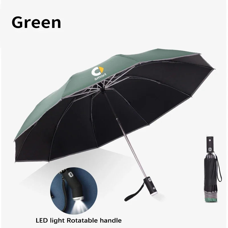 For Smart Eq Fortwo Forfour 453 451 452 450 454 Roadste Car Fully Automatic Reflective Sun Umbrella Folding Sunshade Accessories