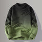 Men's Thick O-Neck Wool Knit Heavy Pullover Sweater