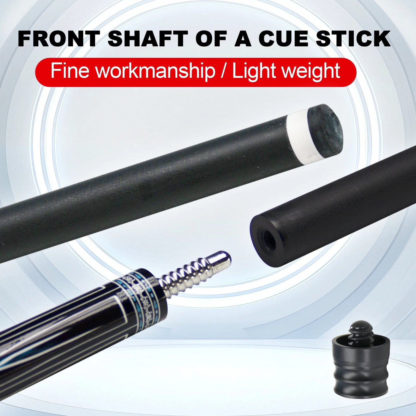 Carbon Fiber Pool Cue Shaft Billiard Stick 13mm 74.5cm Professional Snooker Cue 3 Cushion Billiards Multi-Joint Taco de Billar