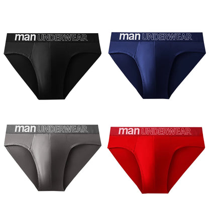 4 Stück Herren Sexy Slips Studentenmode Unterwäsche Herren Slips Atmungsaktive Elastische Große Größe Herren Unterhosen Buchstabenbunddruck