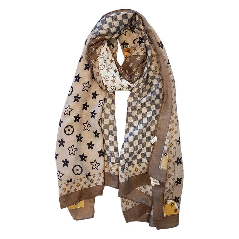 Fashion winter warm plaid scarf for women, luxury designer scarf