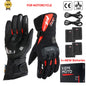 Motorcycle Heated Gloves Touch Screen Winter Warm Skiing Gloves Waterproof Rechargeable Heating Thermal Gloves For Snowmobile