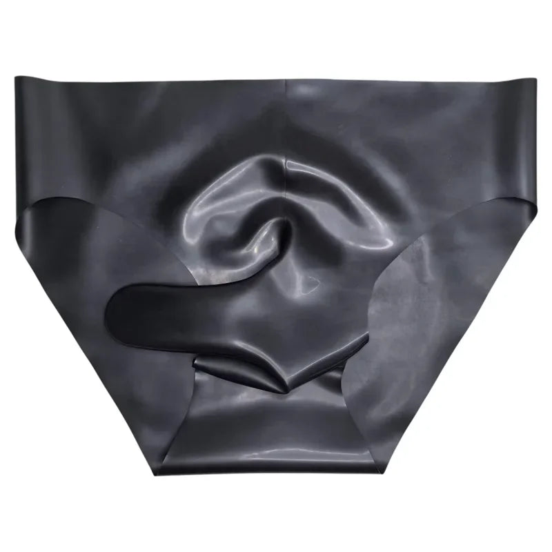 Herren Sexy Latex Unterwäsche Nahtlose Scheiden-Slips Durchsichtige Sissy-Höschen Paar Dessous Niedrige Taille Erotische Unterhosen