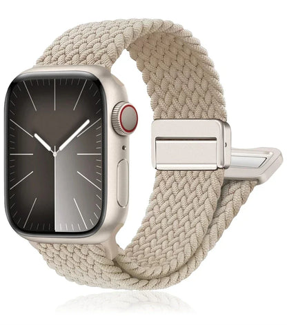 Geflochtenes Band für Apple Watch Armband 44mm 40mm 45mm 46mm 49mm 41mm 38 Magnetisches Nylonarmband iWatch Serie SE 7 6 8 9 10 Ultra 2