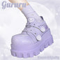 Original Punk Style Love Cross Macaron Subculture Platform Shoes Femme Spring Autumn 2025 New Elegant Casual Women's Pumps