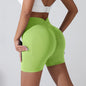Damen-Sporthose mit Pfirsich-Po-Lifting, hoher Taille und Taillenstraffung, schlankmachende Laufhose, schnell trocknend, dreiviertel-enge Hose