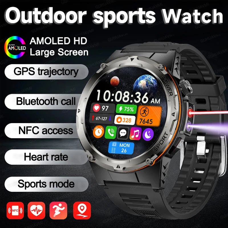 2025 NEU Beliebte Outdoor GPS-Tracker Sport Smartwatch Herren 500mAh NFC HD Anruf IP68 Tiefe Wasserdichte Uhr Herren Für Xiaomi Herren