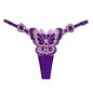 Sexy Lace Thong Women Butterfly Low Waist Panties G strings Transparent Mesh Briefs Adjustable Waist Panties Culotte Femme