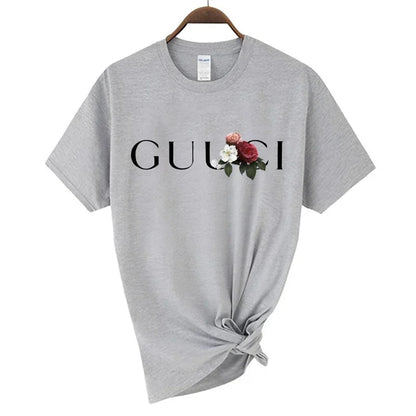 Hochwertiges Damen-T-Shirt mit Buchstaben-Print, lässige Bluse, Oberteile, Sommer, klassischer Stil, Kurzarm, Damen, Harajuku, Y2K-Tee