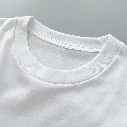 Short-sleeved Pure Cotton Summer Round-neck Trendy Printed Men's Casual and Versatile Half-sleeved Loose New Top