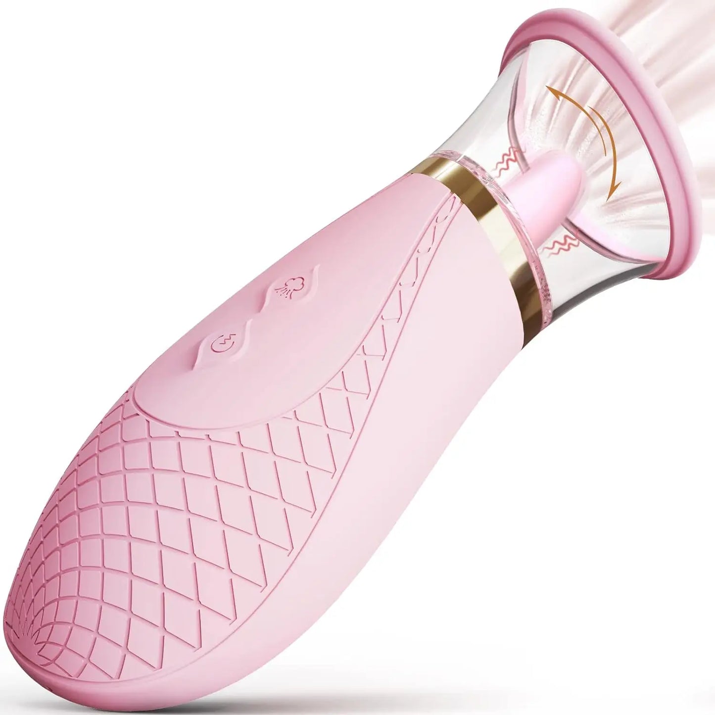Pink electronic device with a white background