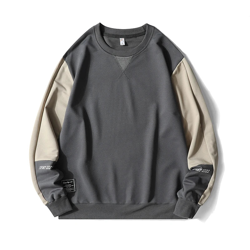 2025 Neues Herren Freizeit Sweatshirt Hoodie Männer Harajuku Streetwear Pullover Männlich Patchwork Locker O-Neck Mode Hip Hop Hoodies