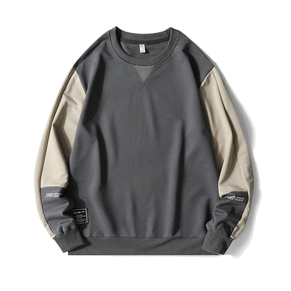 2025 Neues Herren Freizeit Sweatshirt Hoodie Männer Harajuku Streetwear Pullover Männlich Patchwork Locker O-Neck Mode Hip Hop Hoodies