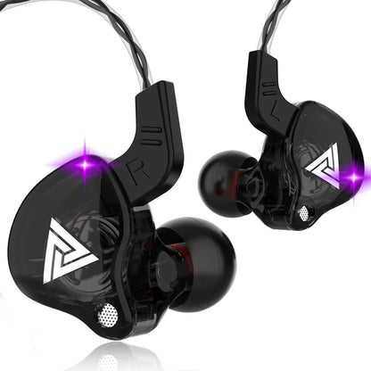 Original QKZ AK6 In-Ear-Kopfhörer mit 6 dynamischen Treibern und Mikrofon, Stereo-Sport-HIFI-Subwoofer-Headset, Monitor-Ohrhörer