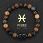 12 Zodiac Bracelets Natural Stone Cancer Virgo Leo Libra Bracelet Couples Friendship Gifts Bracelets Jewelry pulsera hombre