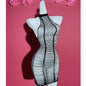 1PC Women Sexy Lingerie Sexy Fishnet Cover Up For Valentine's Day Without Bikini Hollow Out Bodycon Dress See DS711