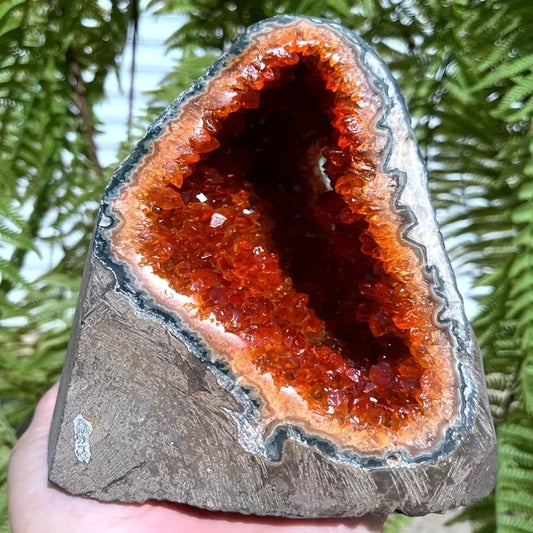 Natural Orange Quartz Crystal Cluster | Home Office Gift