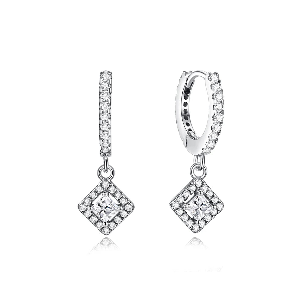 Original 925 Sterling Silber Ohrringe 2025 Stecker Creolen Kristall Ohrringe für Damen Roségold Krone Herz Unendlichkeit Biene Ohrring Schmuck