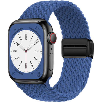 Geflochtenes Armband für Apple Watch 44mm 40mm 45mm 49mm 41mm 38mm Schnallenarmband iWatch Series SE 7 3 6 8 9 Ultra 2 Magnetisches Armband