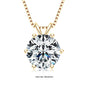 RAPRGOLD Certified 0.5-5ct Moissanite Pendant Necklaces S925 Sterling Silver Solitaire Necklace Chains For Women Jewellry Gifts