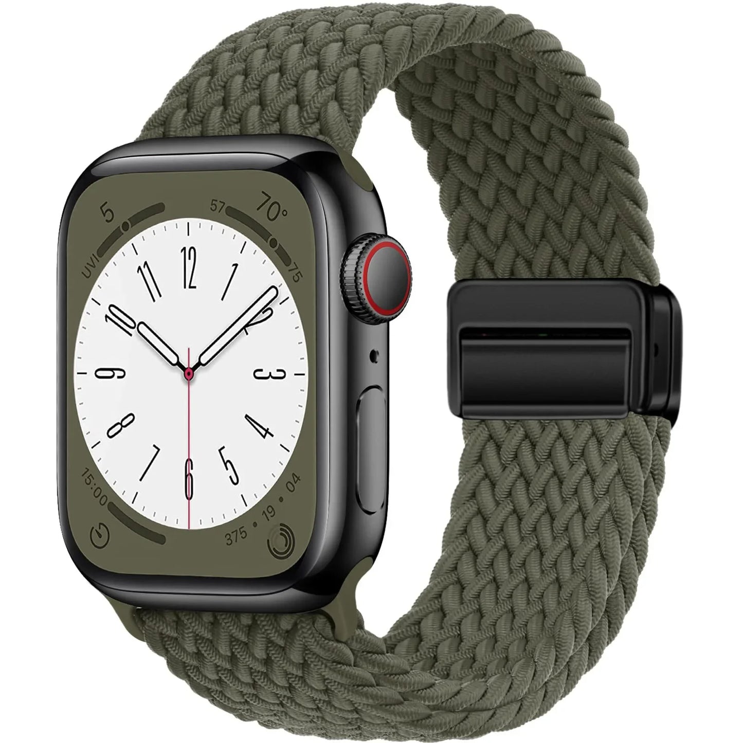 Geflochtenes Armband für Apple Watch 44mm 40mm 45mm 49mm 41mm 38mm Schnallenarmband iWatch Series SE 7 3 6 8 9 Ultra 2 Magnetisches Armband