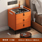 Smart Bedside Table Simple Modern Multifunctional Wireless Charging Solid Wood Audio Fingerprint Lock Bedroom Storage Cabinet