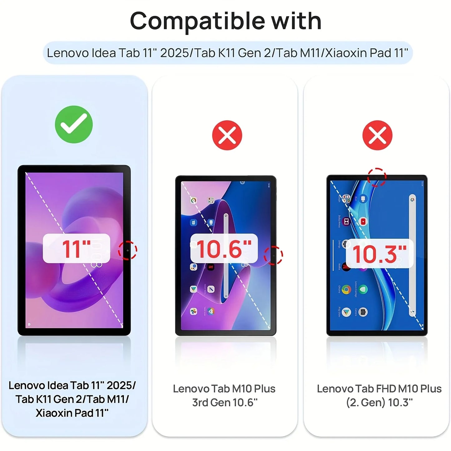 Case For Lenovo Idea Tab 11-inch 2025 / Tab M11/ Tab K11, TB-336FU TB-336ZU TB-330FU TB-331FC Magnetic Flip Smart Cover